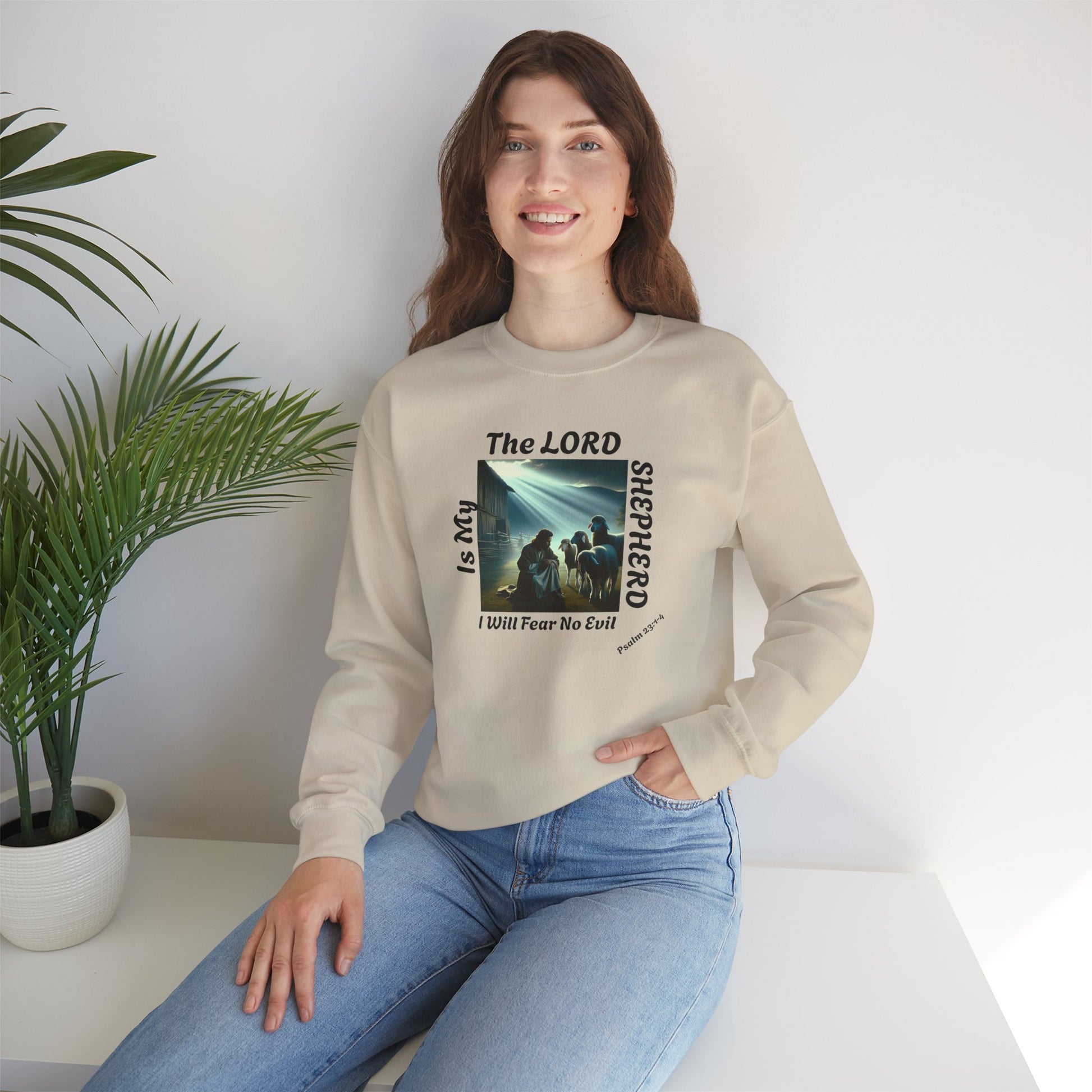 BOLD LINES: Herren er min hyrde – Kristen Unisex Sweatshirt | The Original - faithwear