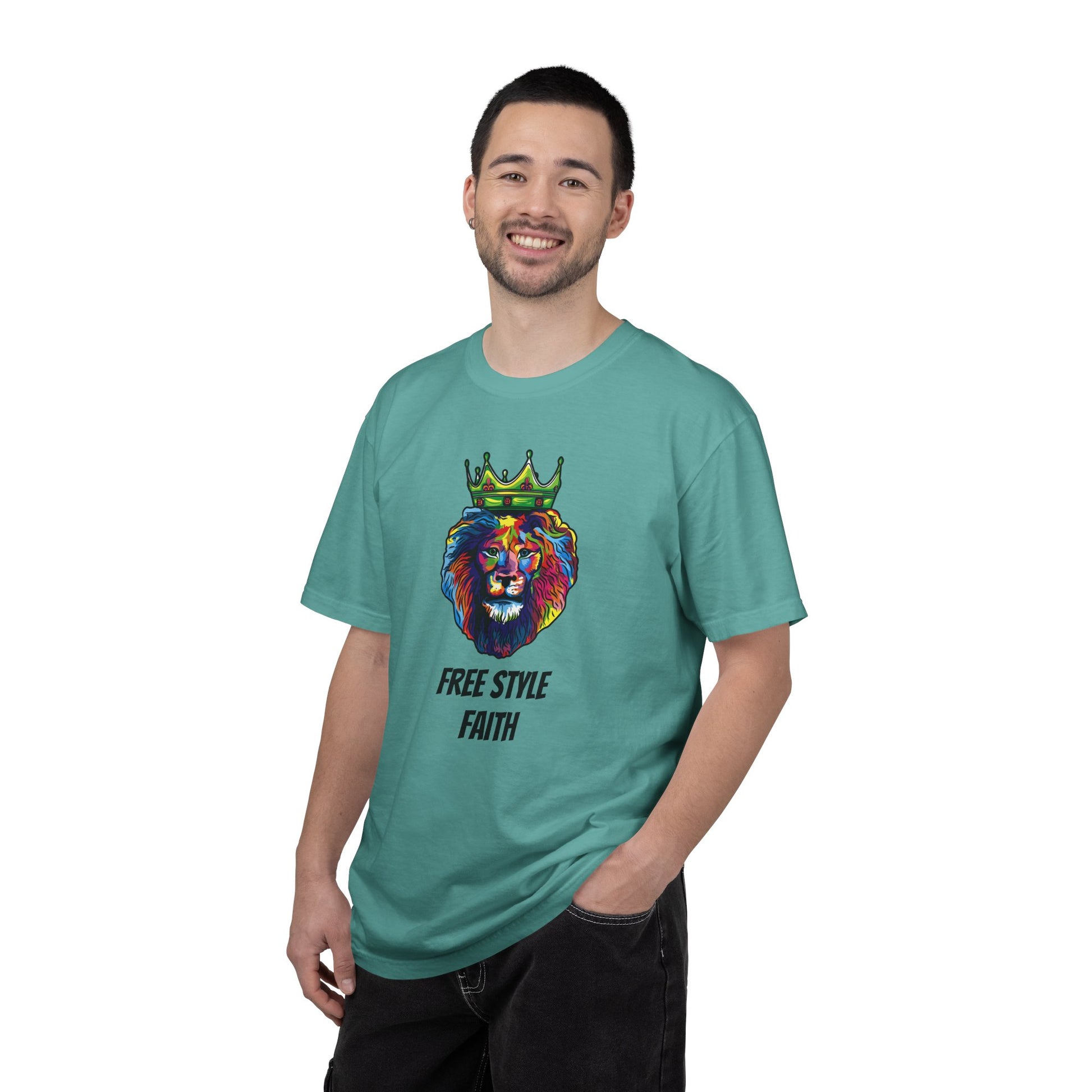 COLOR LION T-Shirt — "Free Style Faith" Colorful Tee - The Original