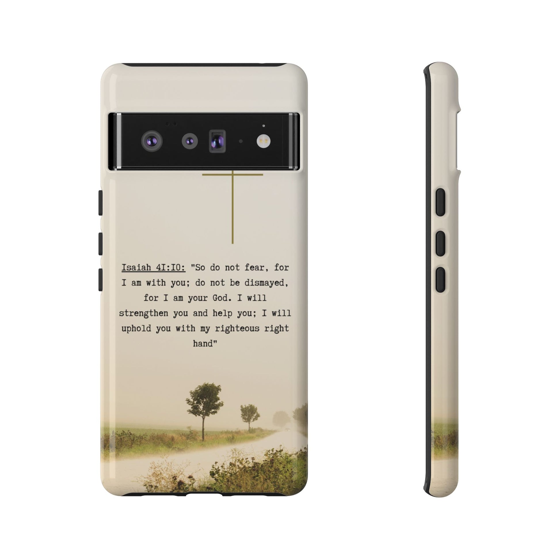 Christian Cross Phone Case with Isaiah 41:10 —The Original, Inspirational Protective iPhone Cover