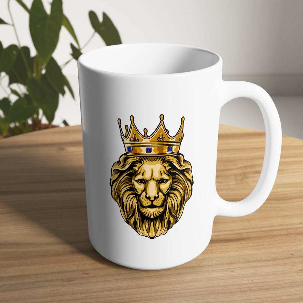 Faith-inspired GOLD LION mug, perfect Christian gift with bold lion design by The Original
