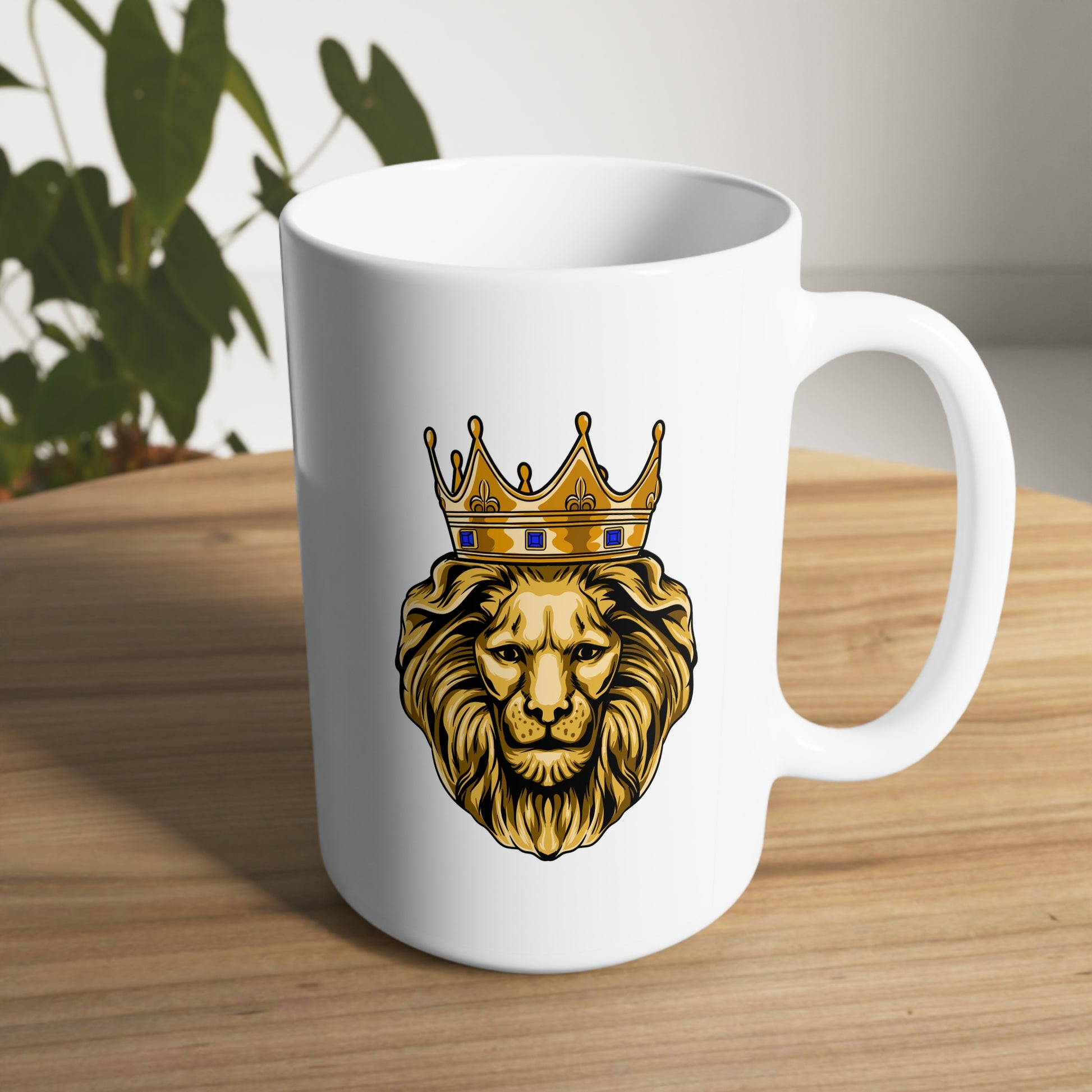 Faith-inspired GOLD LION mug, perfect Christian gift with bold lion design by The Original
