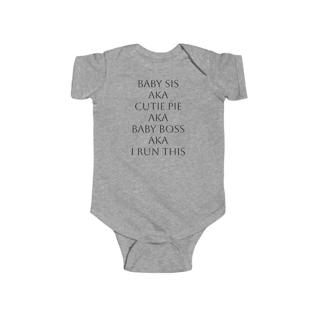 Close-up of BOLD LINES print on light grey baby body from The Original