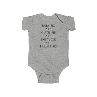 Close-up of BOLD LINES print on light grey baby body from The Original