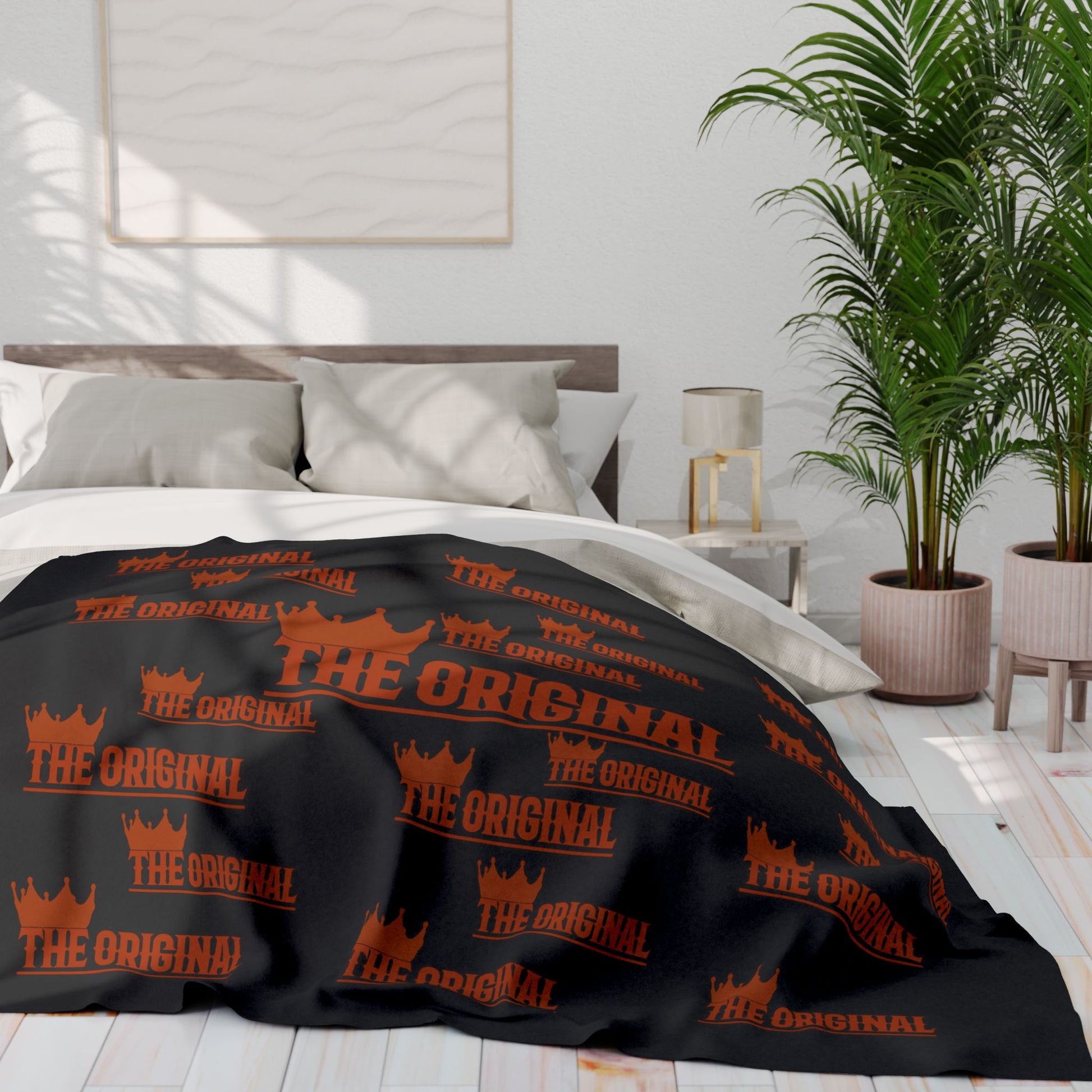 Soft fleece throw with red faith-based print – warm and inspirational - The Original