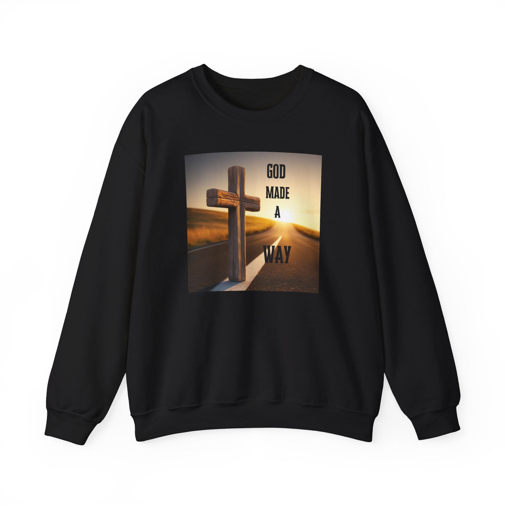 Faith-based unisex Gildan 18000 sweatshirt with BOLD LINES