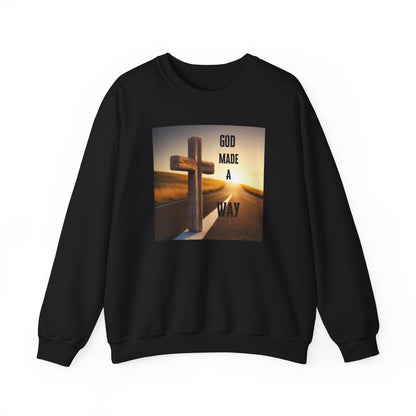 Faith-based unisex Gildan 18000 sweatshirt with BOLD LINES