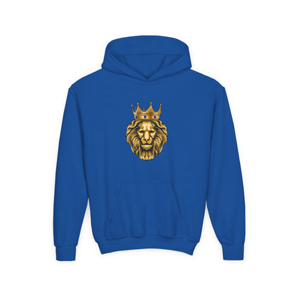 GOLD LION imprint,  kangaroo pocket and fabric detail