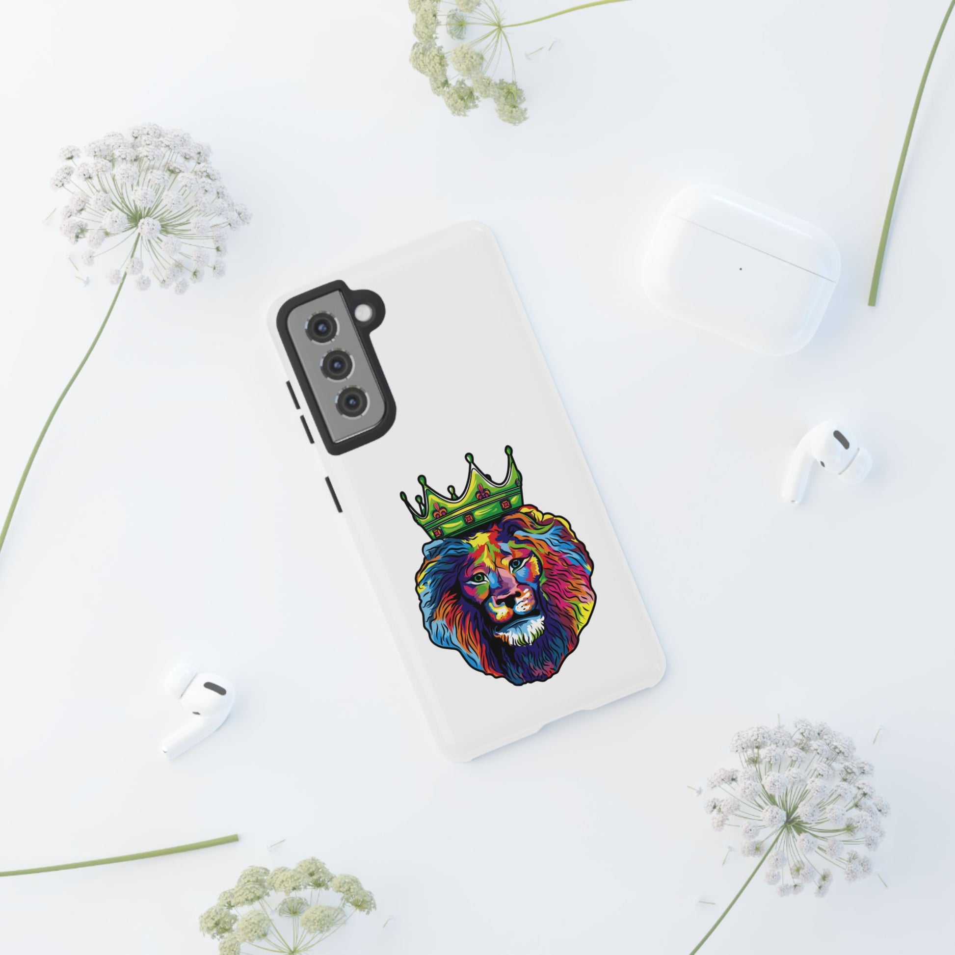 Durable faith-inspired phone case with vibrant lion artwork from The Original.