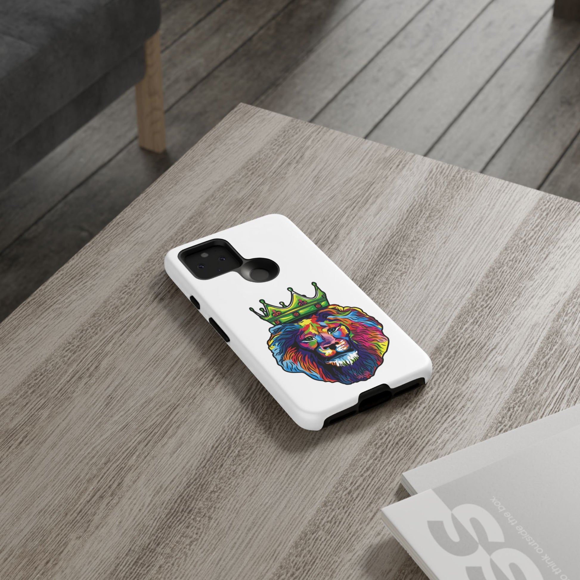 Durable faith-inspired phone case with vibrant lion artwork from The Original.