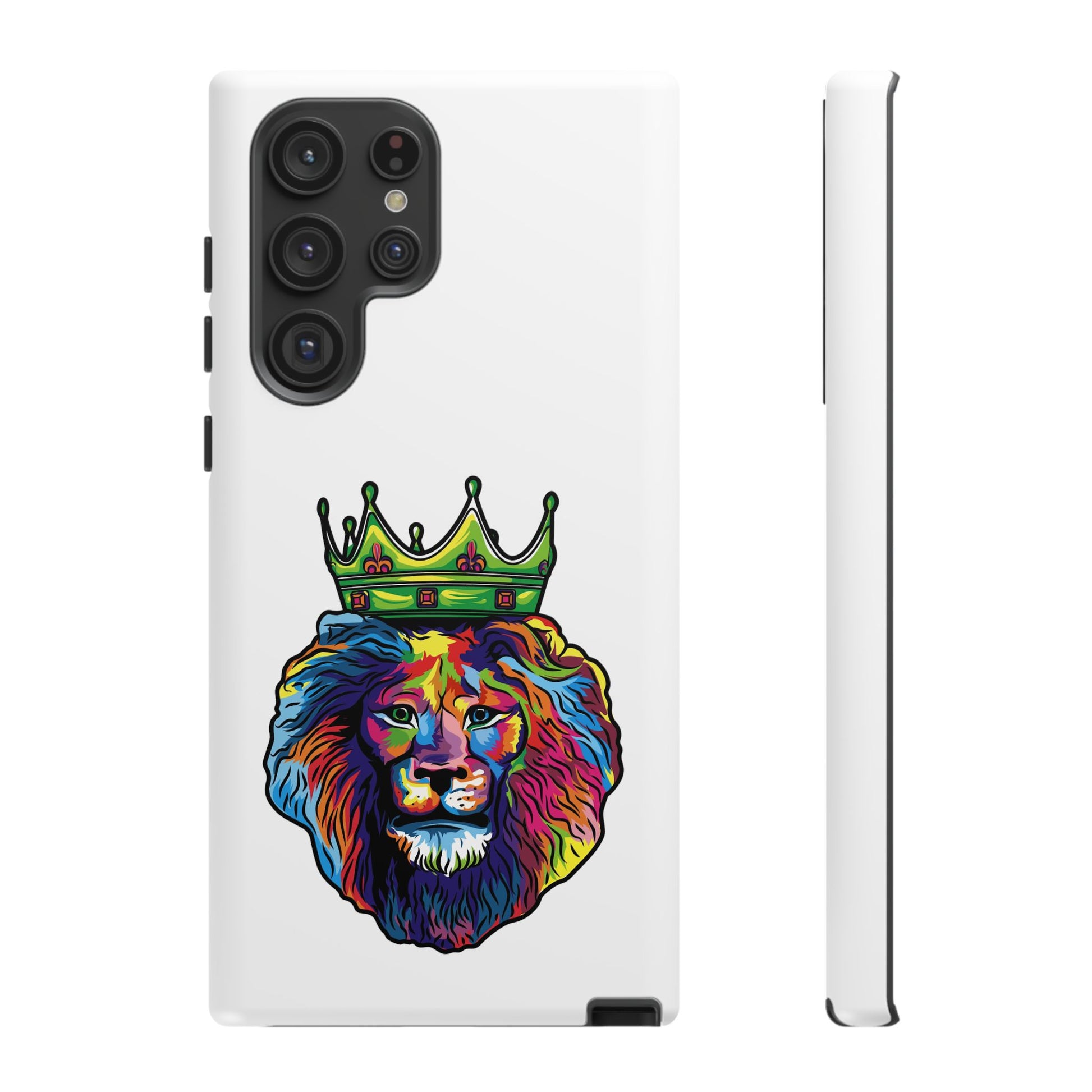 Christian streetwear phone case – bold COLOR LION design in bright colors