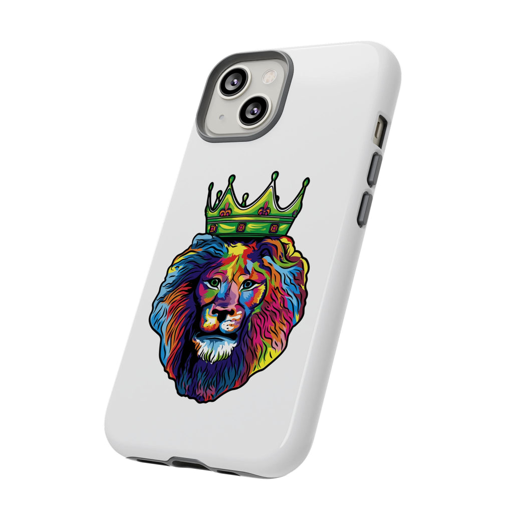 Christian streetwear phone case – bold COLOR LION design in bright colors