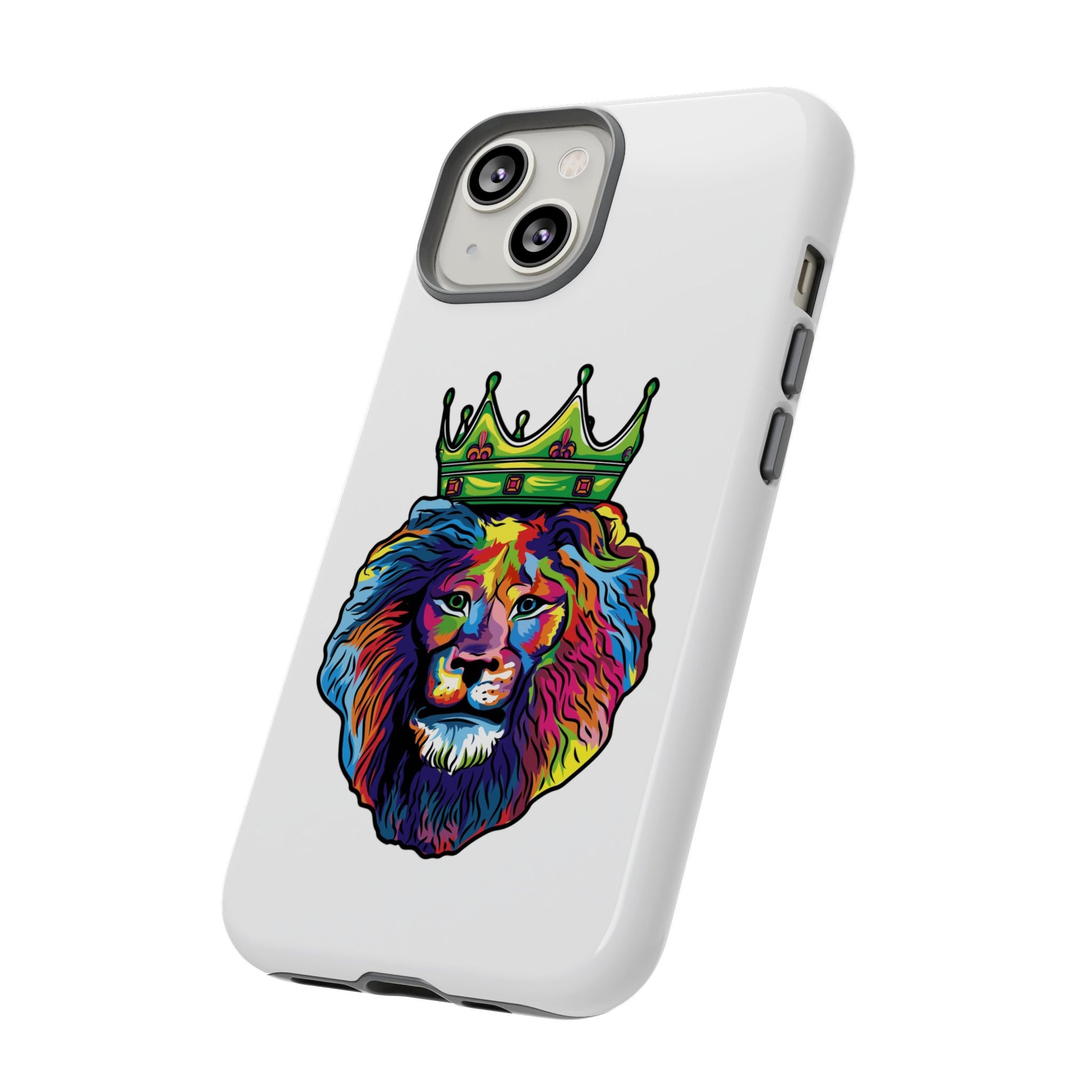 Christian streetwear phone case – bold COLOR LION design in bright colors