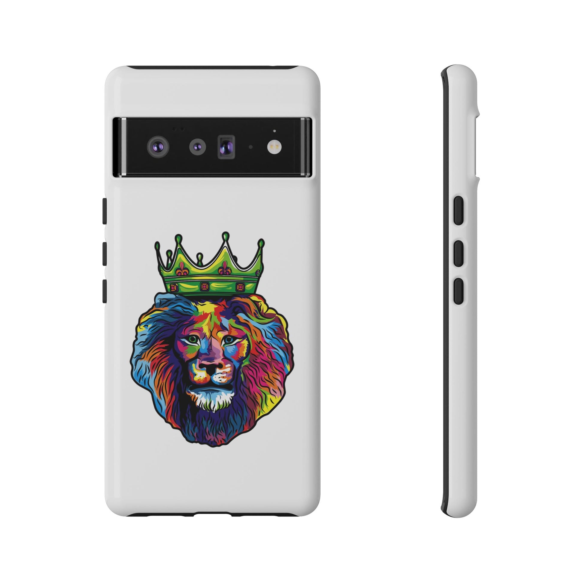 Christian streetwear phone case – bold COLOR LION design in bright colors