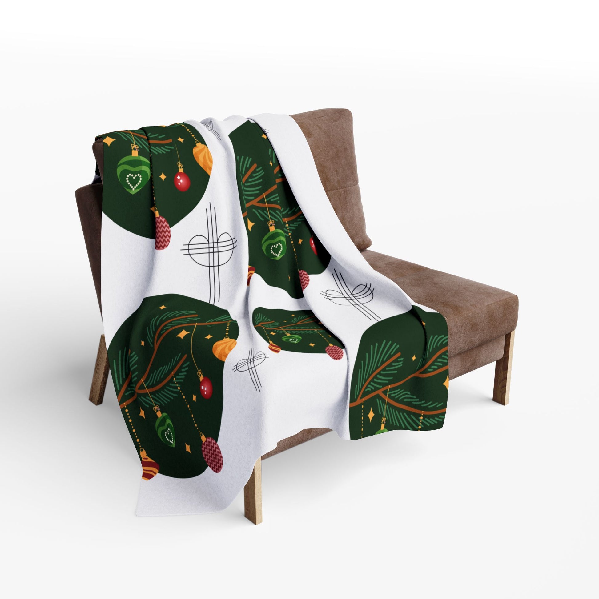 Festive fleece blanket with CHRISTmas design in cozy setting from The Original