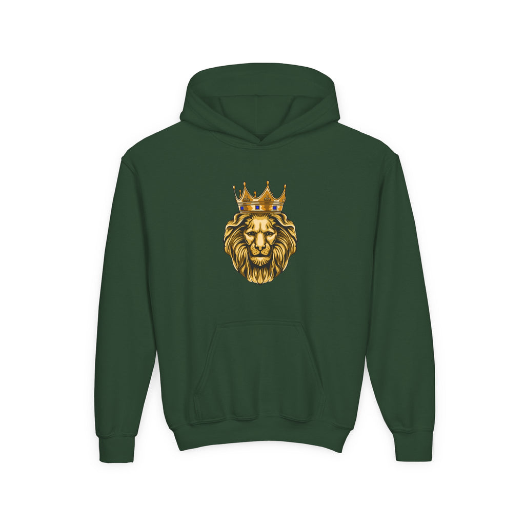 Christian faithwear hoodie for youth – GOLD LION front view