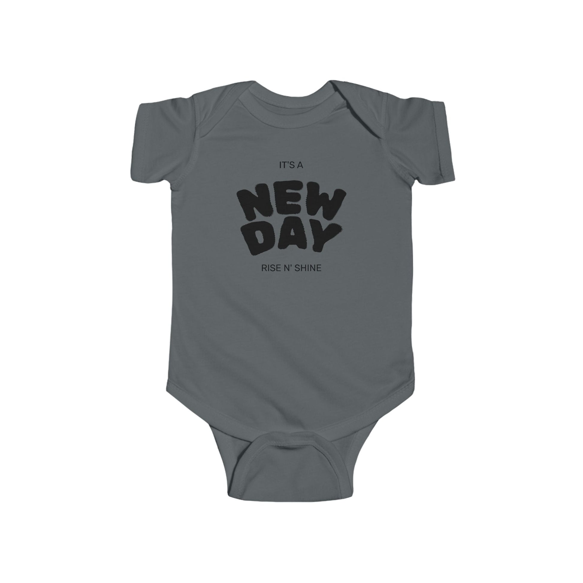 Organic cotton baby bodysuit for infants, bold lines print, gender-neutral 