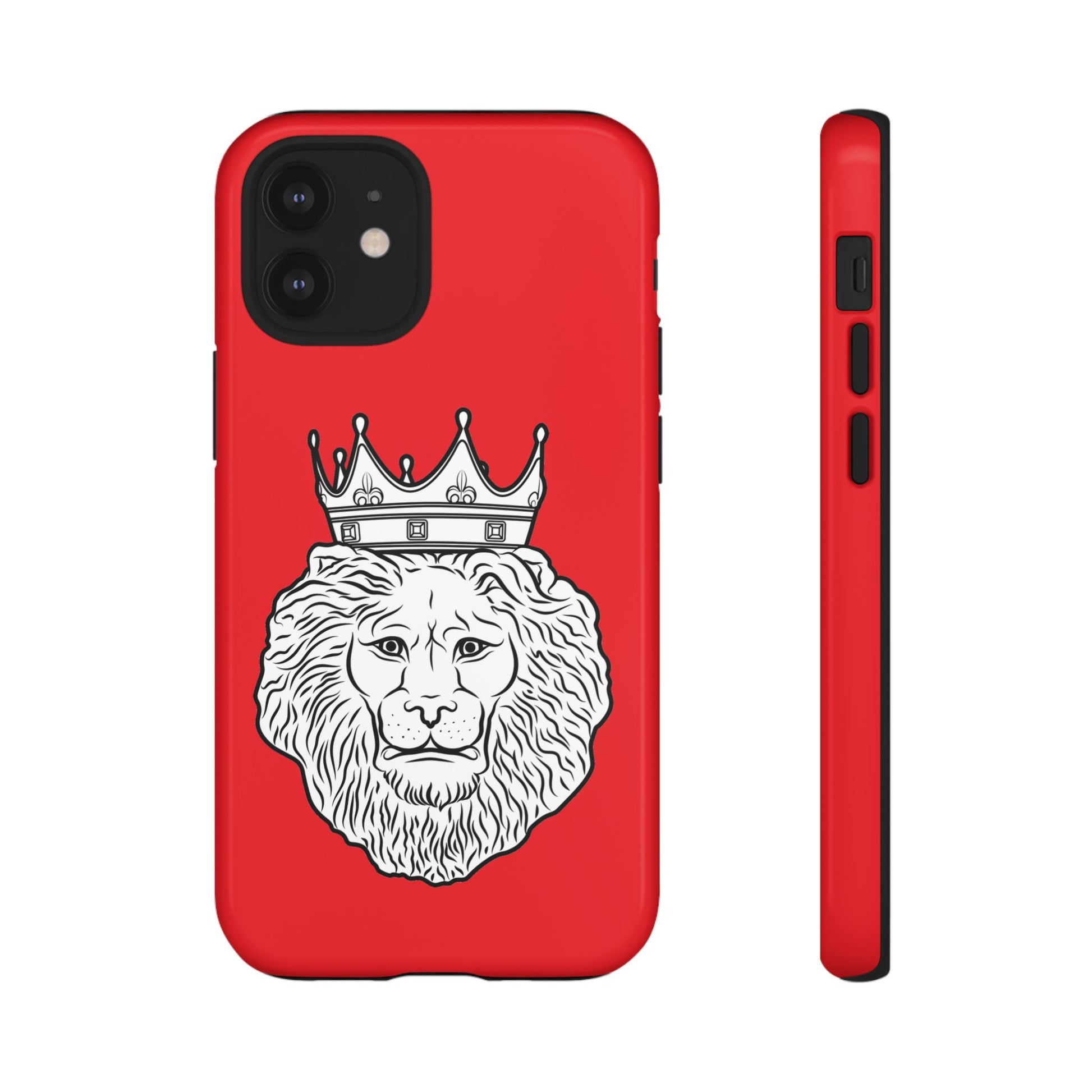 Faithwear KING red protective phone cover with dual-layer durability for Christian streetwear fans