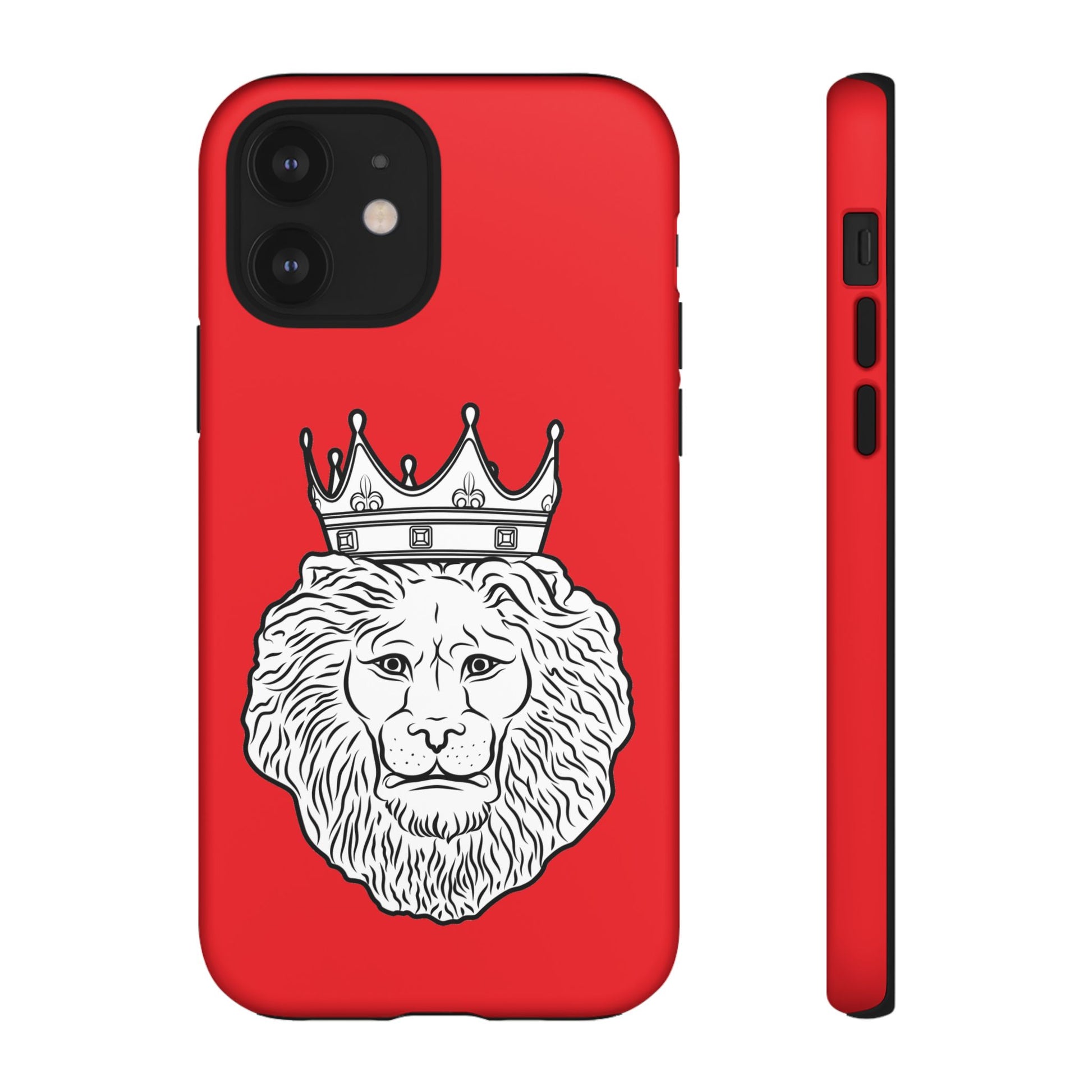 Faithwear KING red protective phone cover with dual-layer durability for Christian streetwear fans