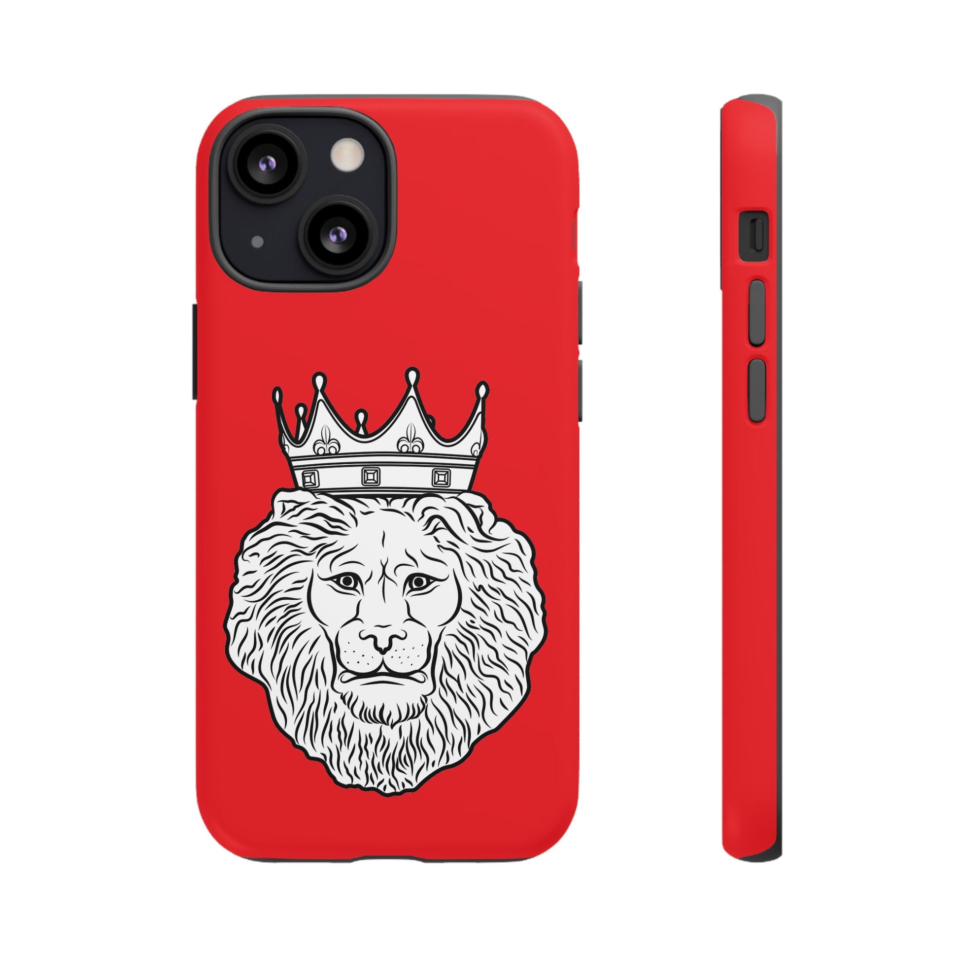 Faithwear KING red protective phone cover with dual-layer durability for Christian streetwear fans