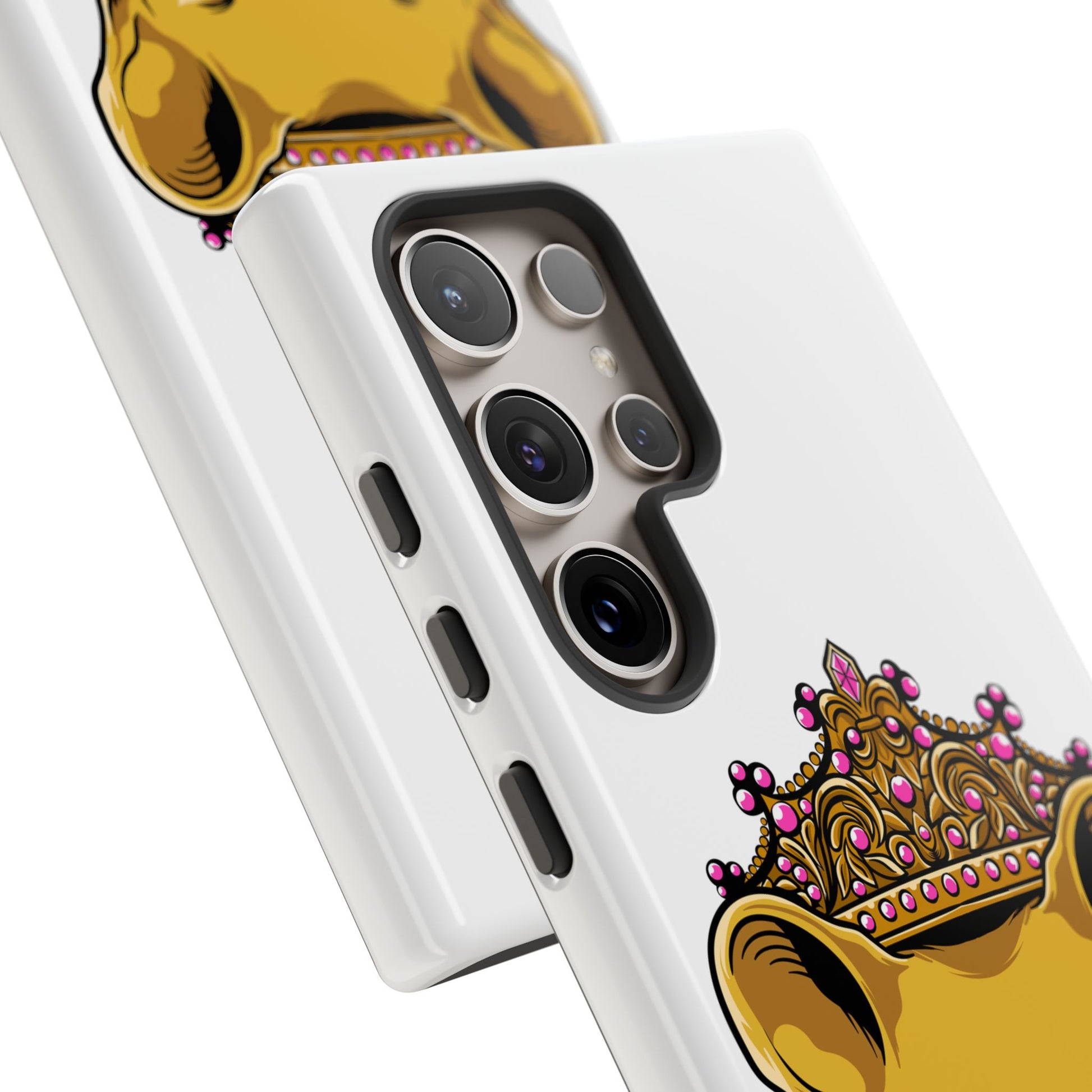 White LIONESS phone case celebrating faith and strength, perfect gift for Christian women