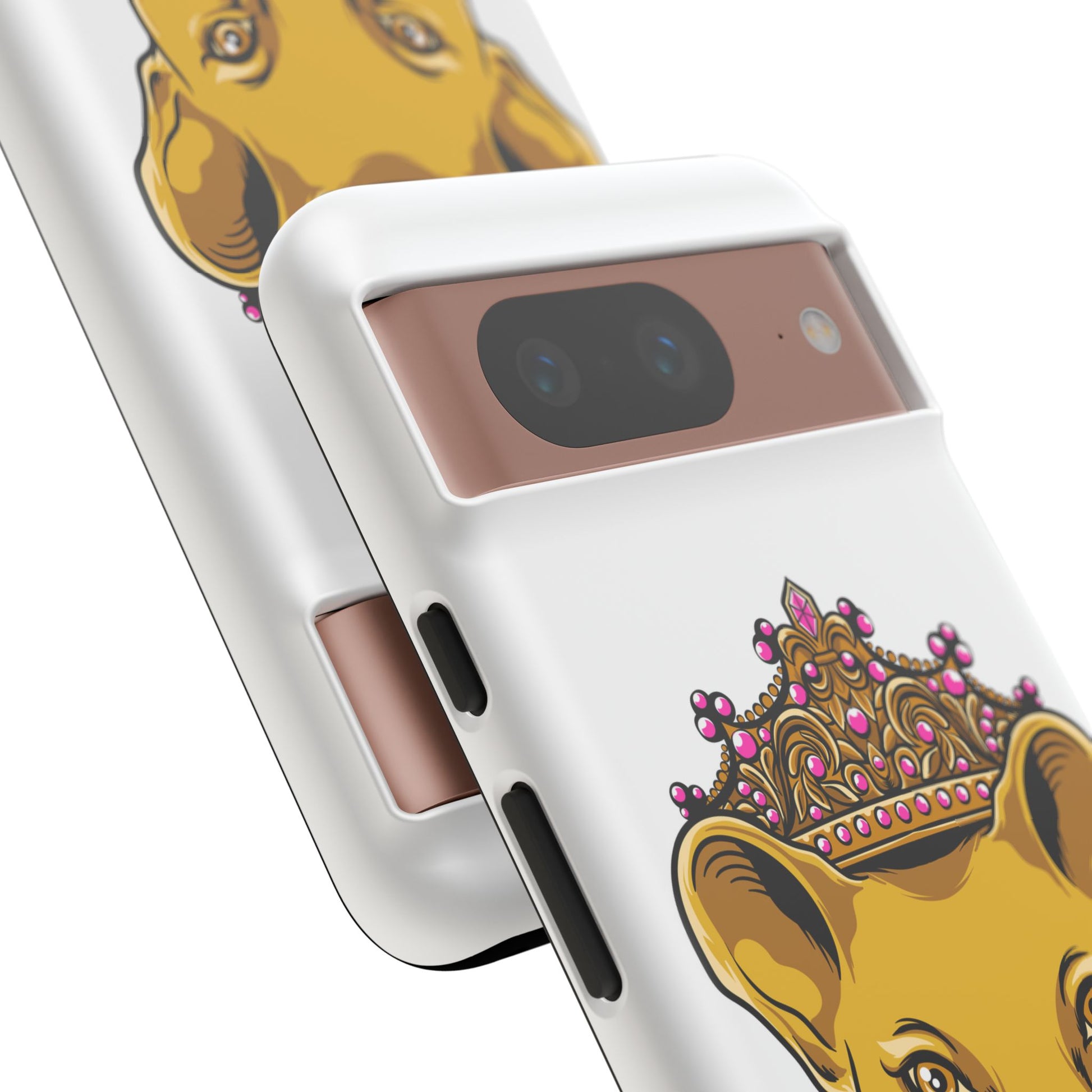 White LIONESS phone case celebrating faith and strength, perfect gift for Christian women