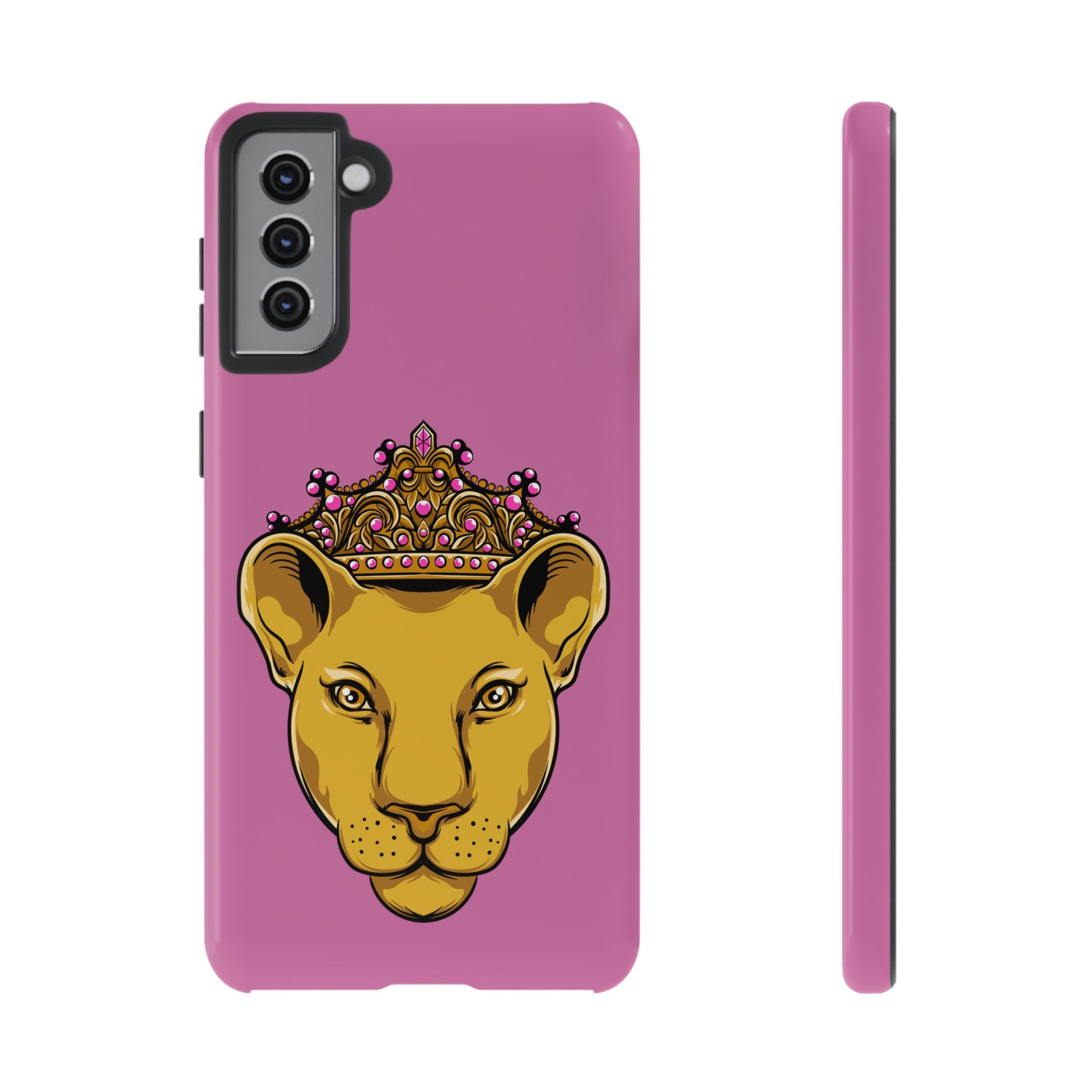 Baby pink LIONESS phone case for women - The Original faith-inspired protective cover with bold design