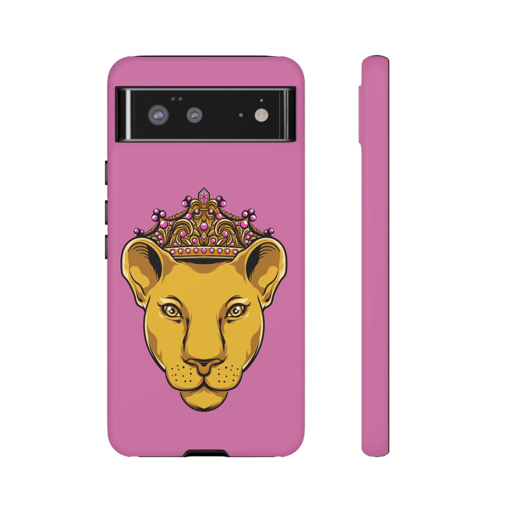 Baby pink LIONESS phone case for women - The Original faith-inspired protective cover with bold design