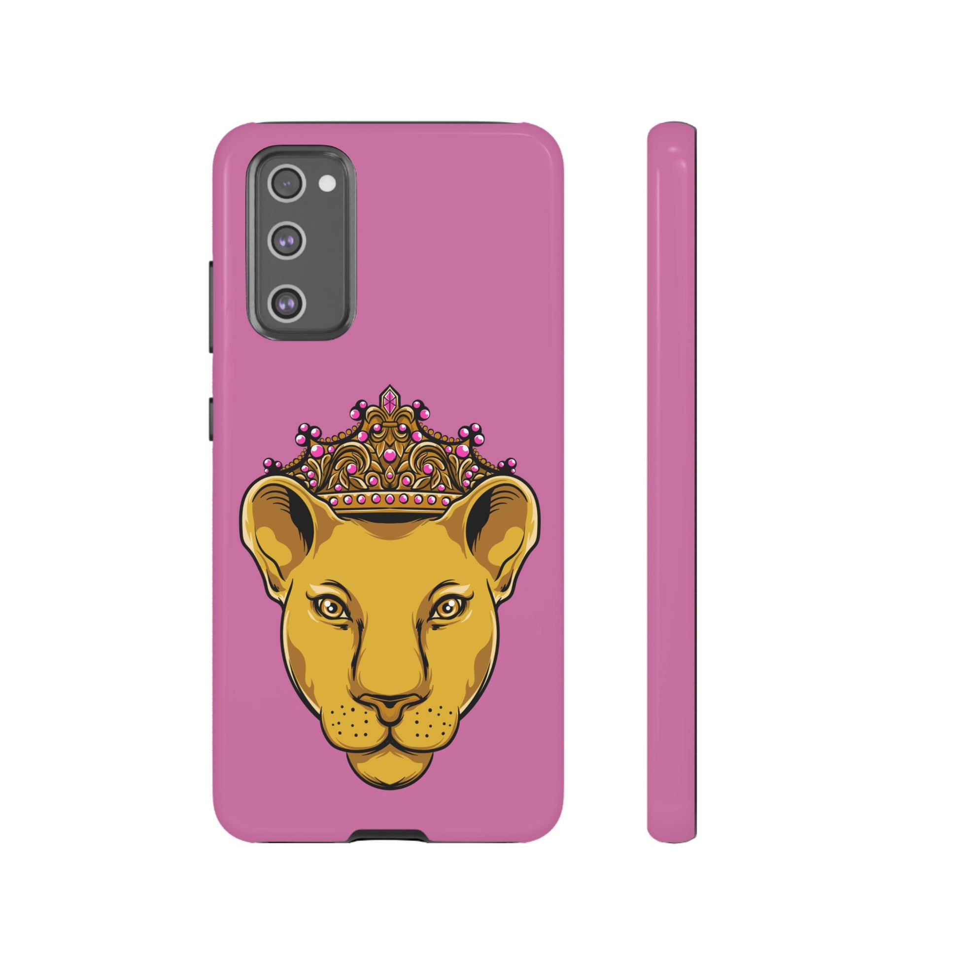 Baby pink LIONESS phone case for women - The Original faith-inspired protective cover with bold design