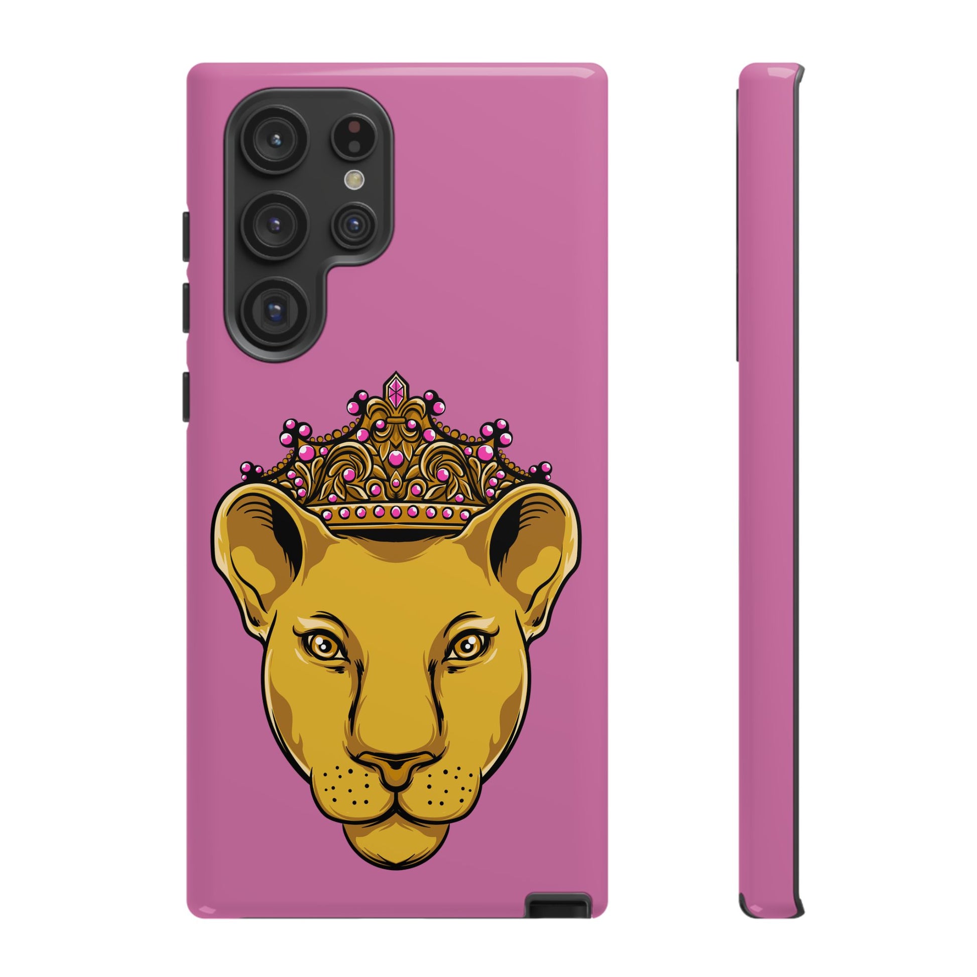 Baby pink LIONESS phone case for women - The Original faith-inspired protective cover with bold design