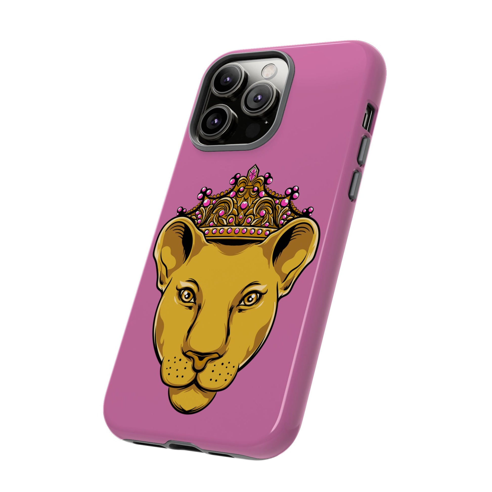 Baby pink LIONESS phone case for women - The Original faith-inspired protective cover with bold design
