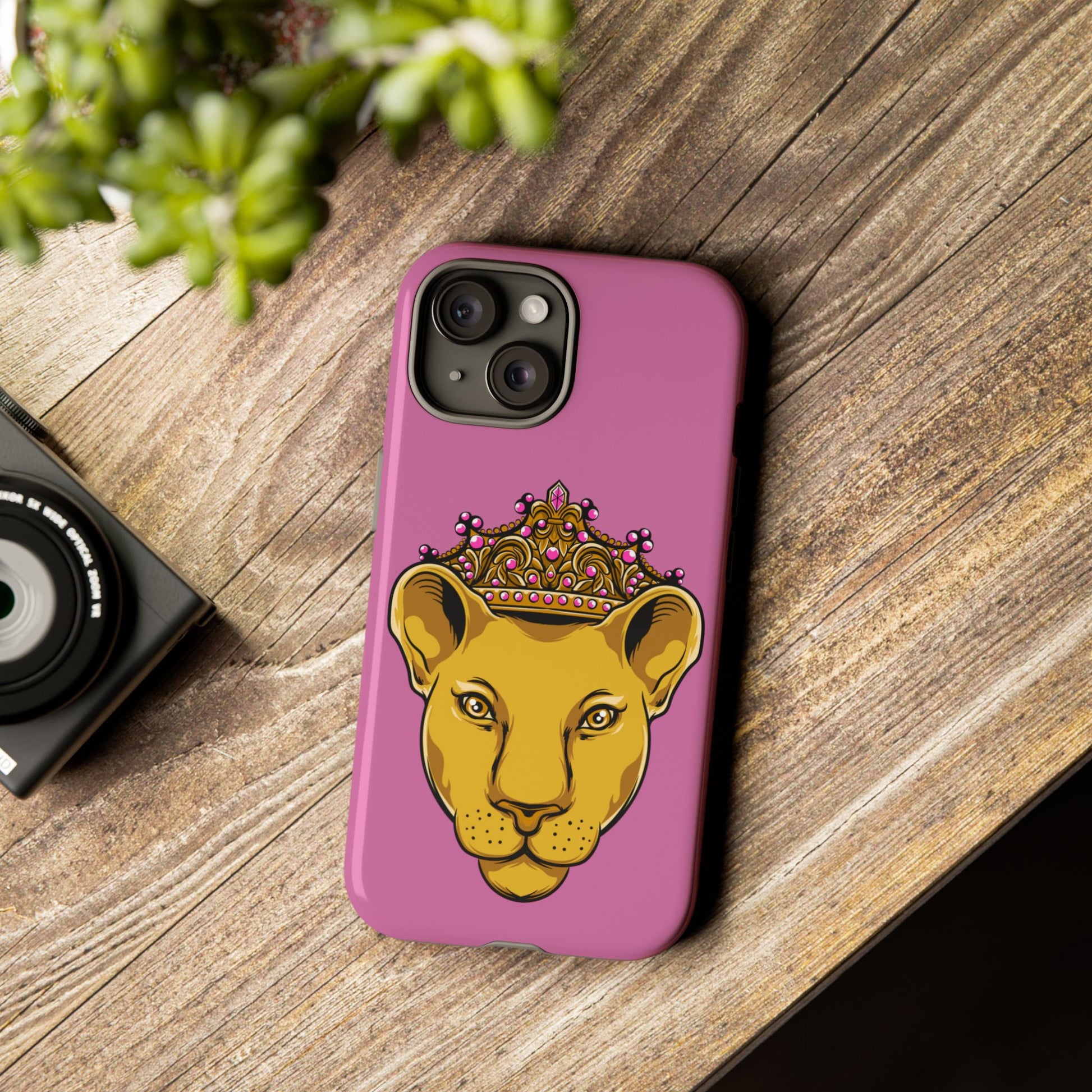 Baby pink LIONESS phone case for women - The Original faith-inspired protective cover with bold design