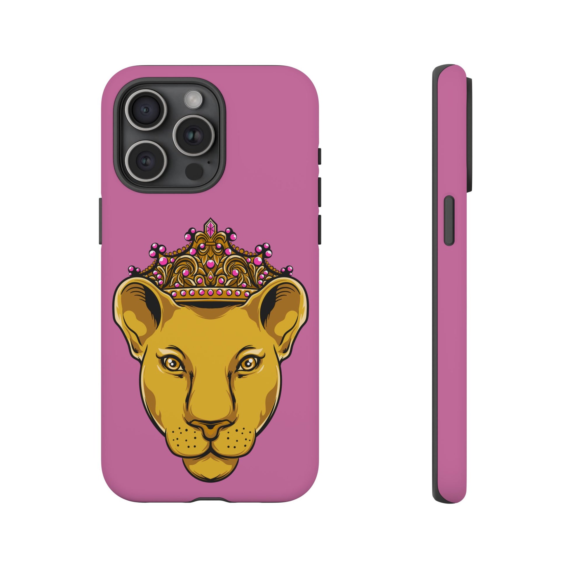 Baby pink LIONESS phone case for women - The Original faith-inspired protective cover with bold design
