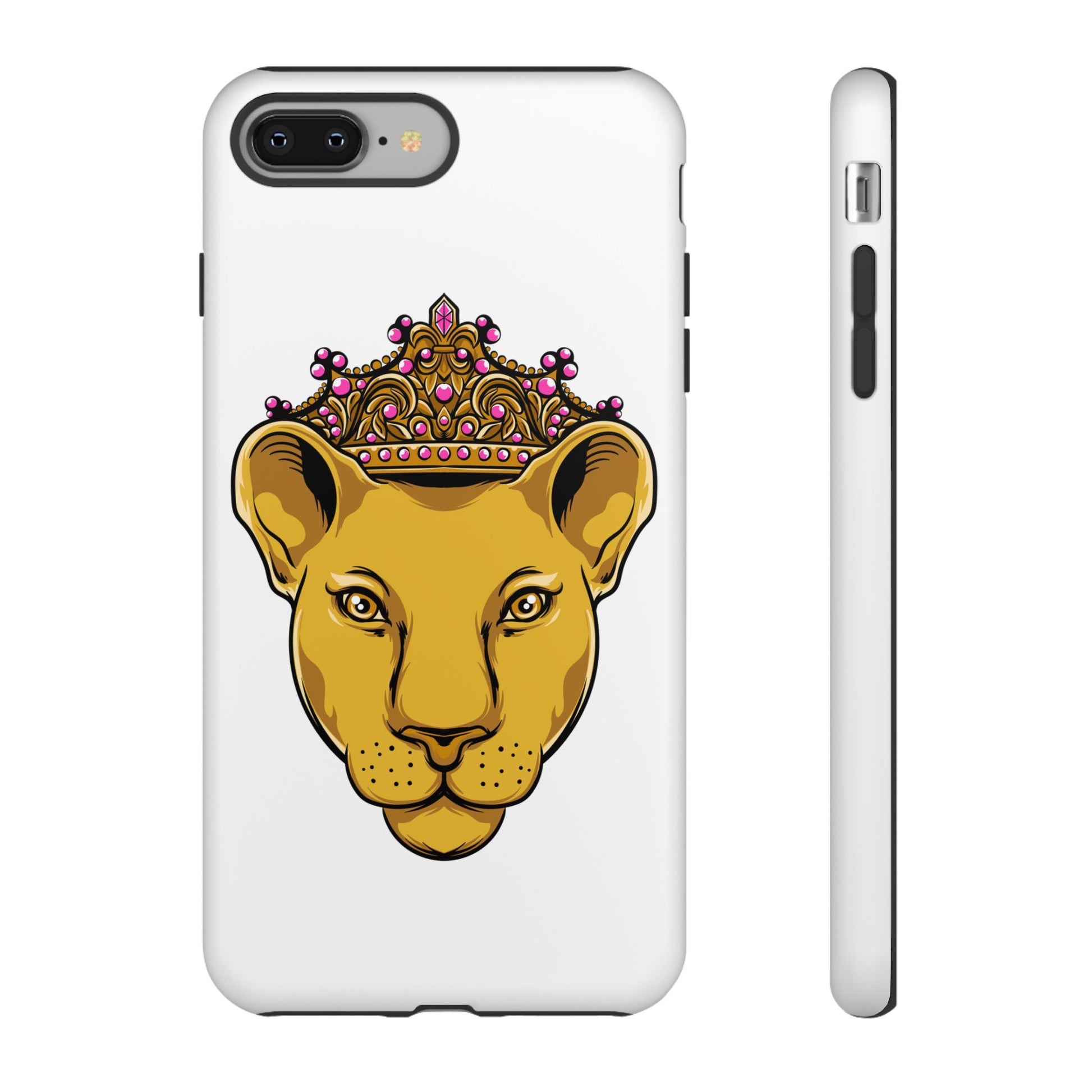 White LIONESS phone case for iPhone, Samsung, Google Pixel with Christian symbolic design