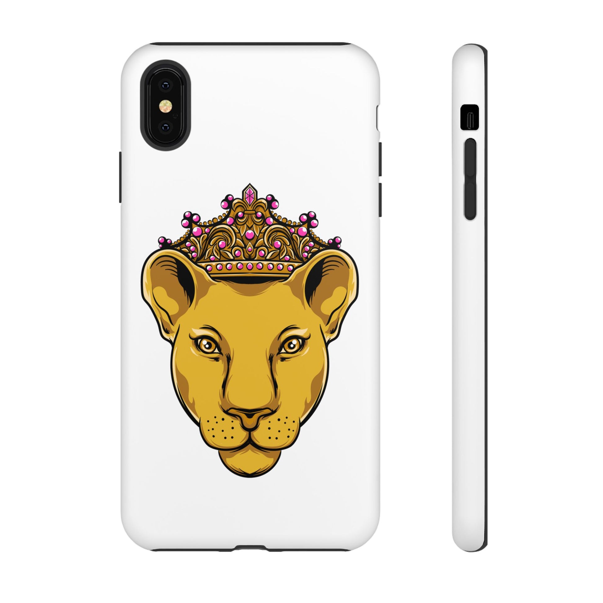 White LIONESS phone case for iPhone, Samsung, Google Pixel with Christian symbolic design