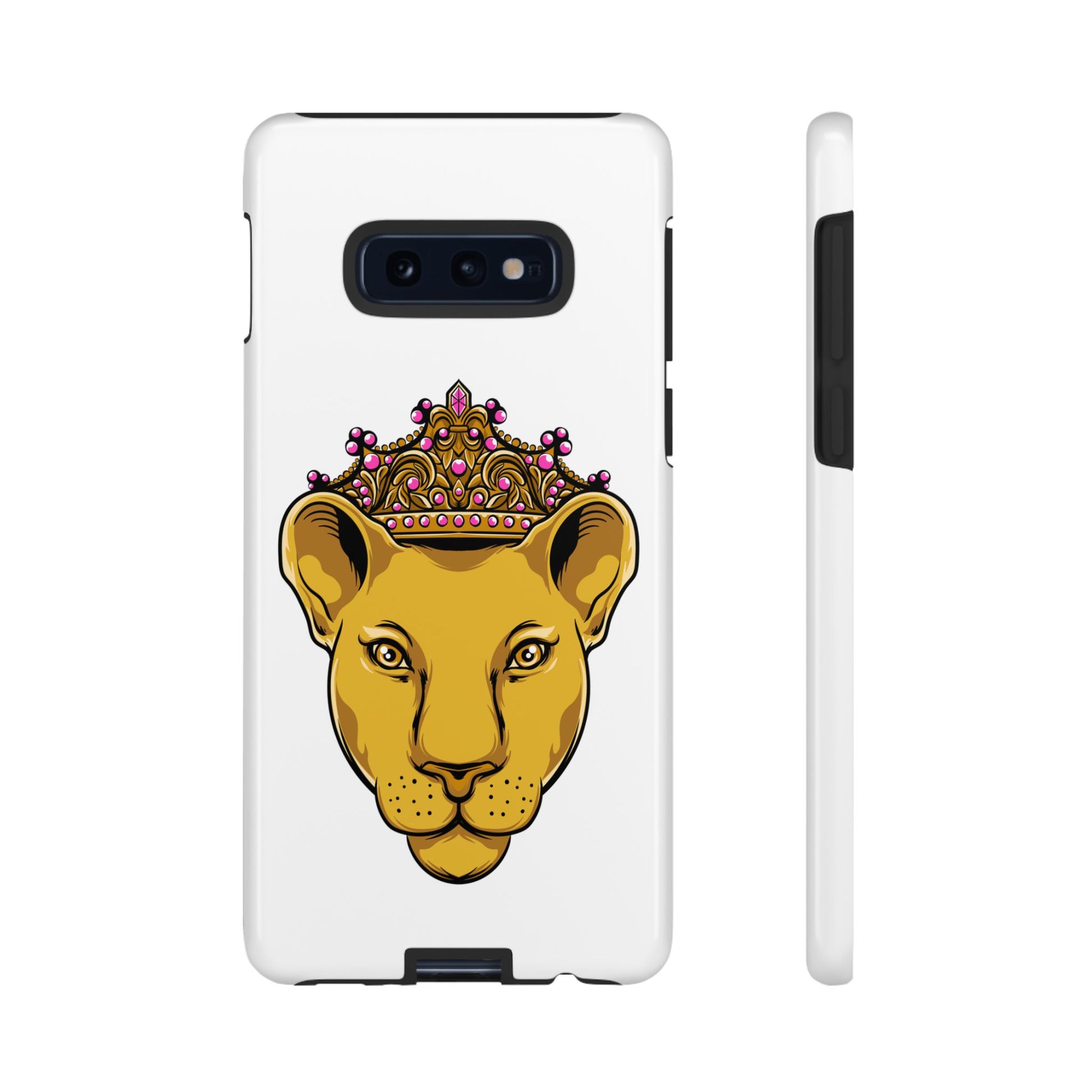 White LIONESS phone case for iPhone, Samsung, Google Pixel with Christian symbolic design