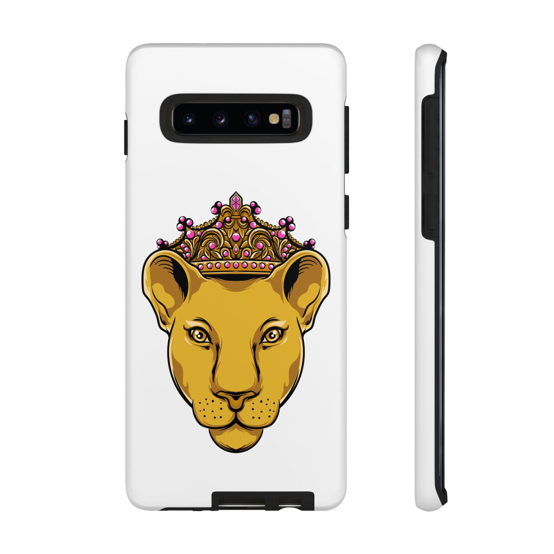 White LIONESS phone case for iPhone, Samsung, Google Pixel with Christian symbolic design