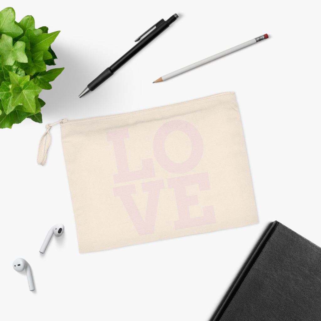 LOVE on the table on the bag