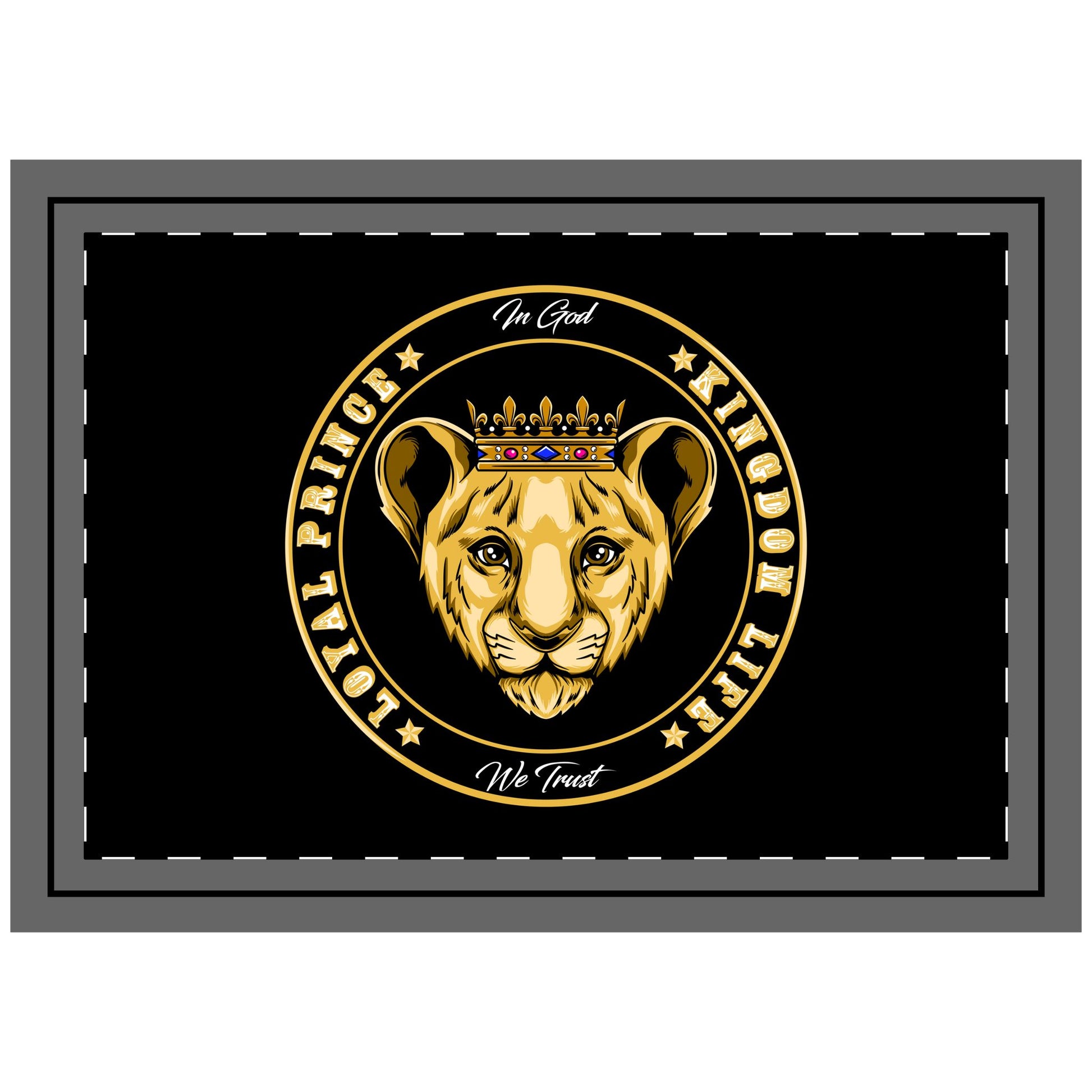 Faith-inspired decorative pillow for living room with bold lion artwork – 26x26 inch
