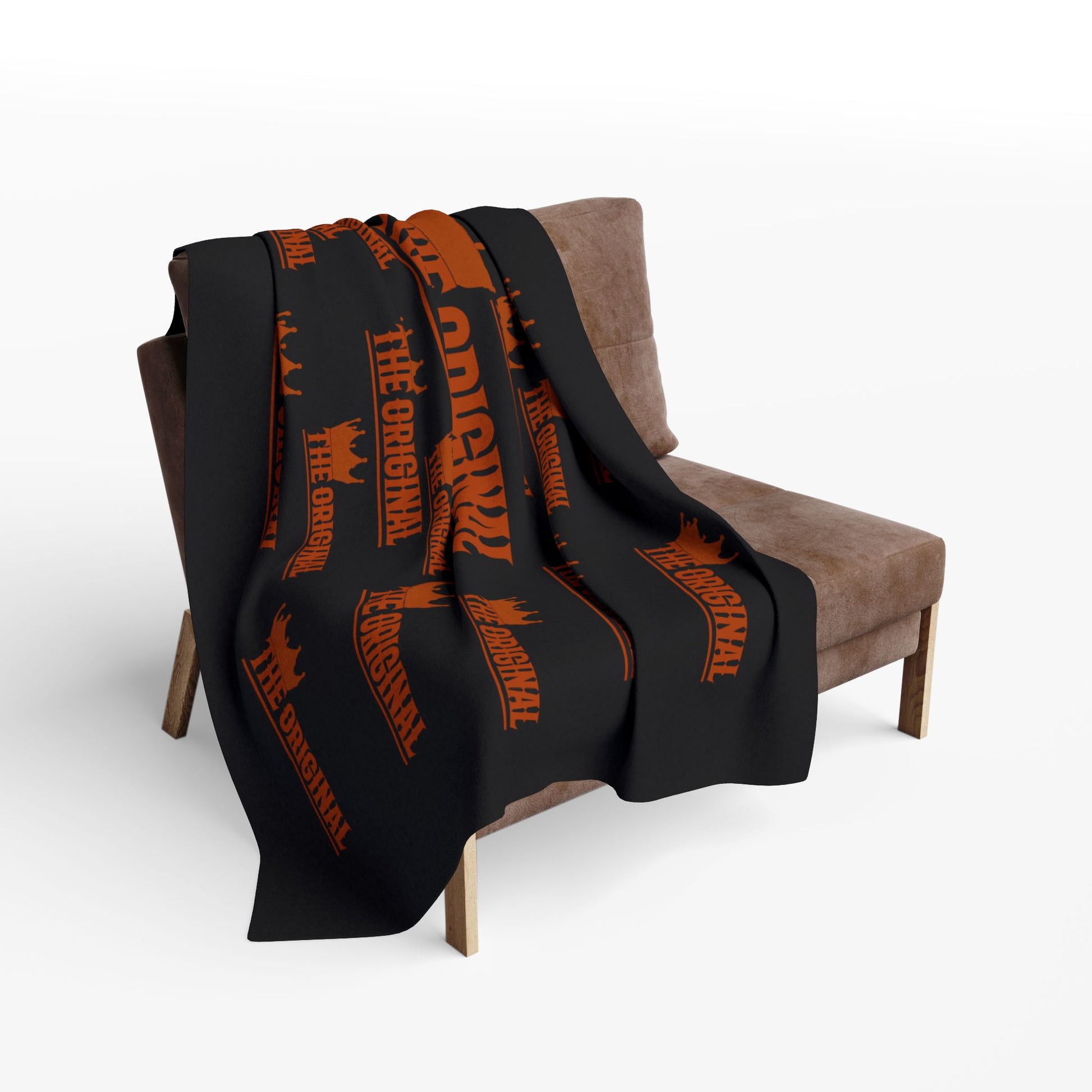 Cozy black blanket with red The Original branding – perfect Christian home gift