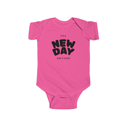 Organic cotton baby bodysuit for infants, bold lines print, gender-neutral from The Original