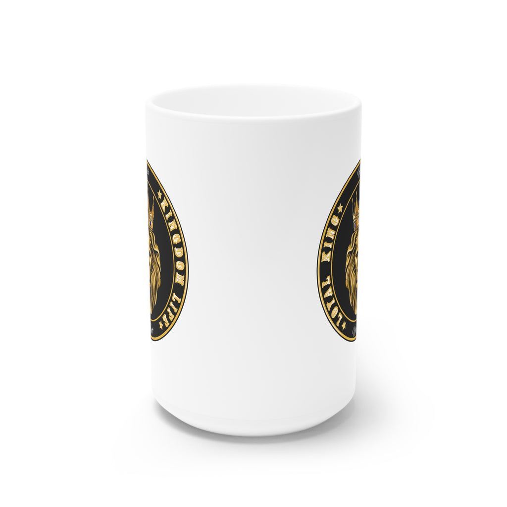 Christian masculine LOYAL KING coffee cup with glossy finish from The Original