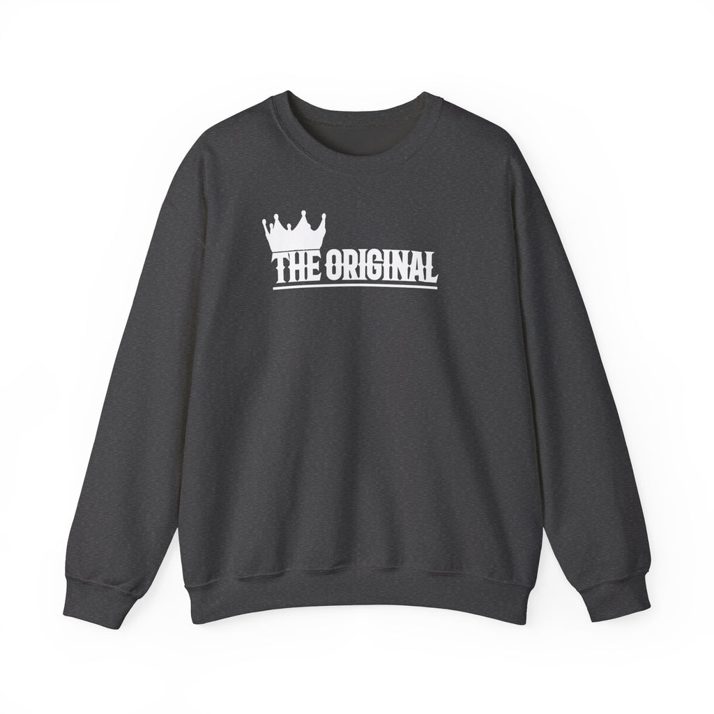 Flat lay of The Original sweatshirt with white embroidered logo