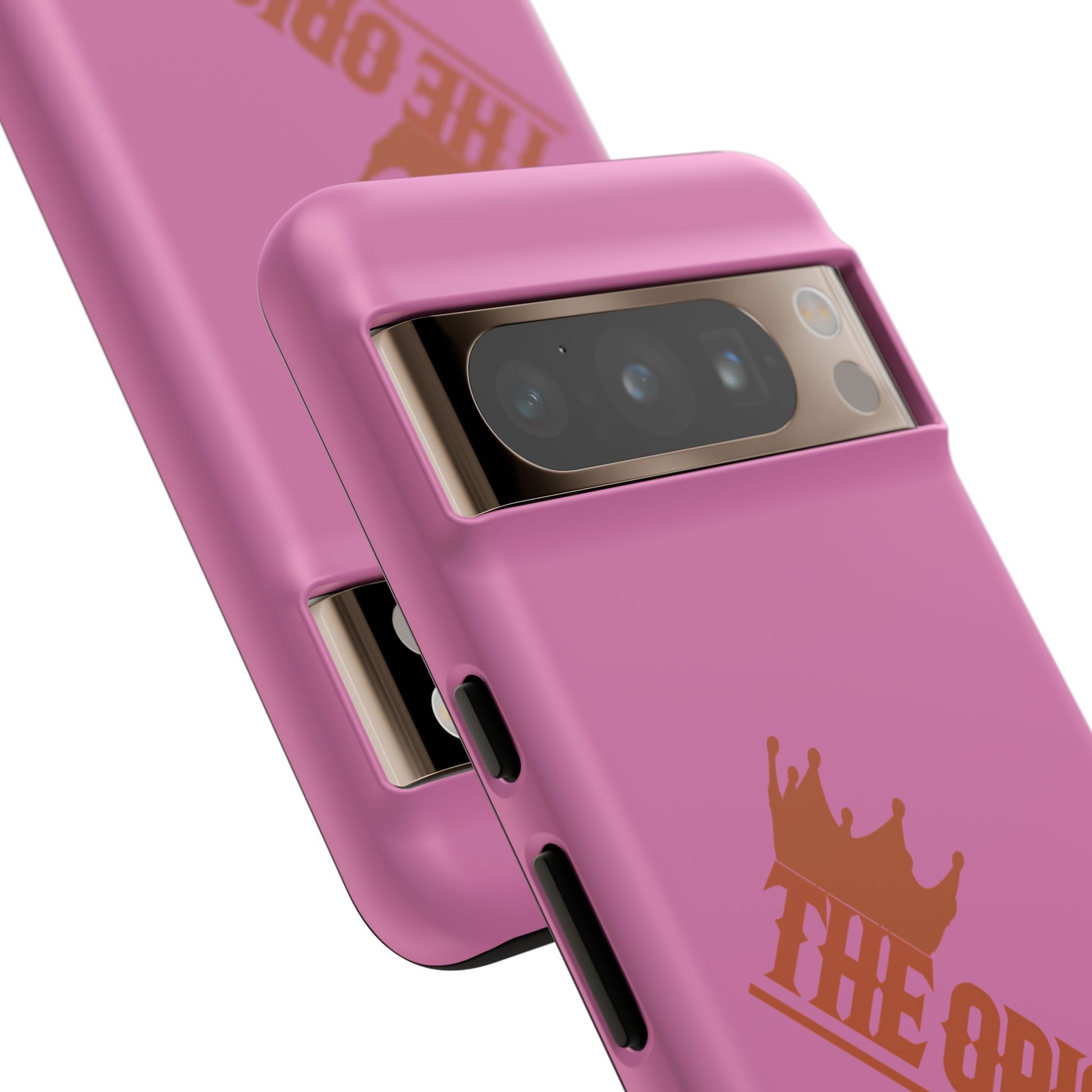 Pink phone case with red THE ORIGINAL logo – Christian streetwear style