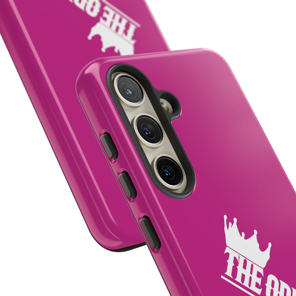 Pink phone case with white THE ORIGINAL print – Christian streetwear style