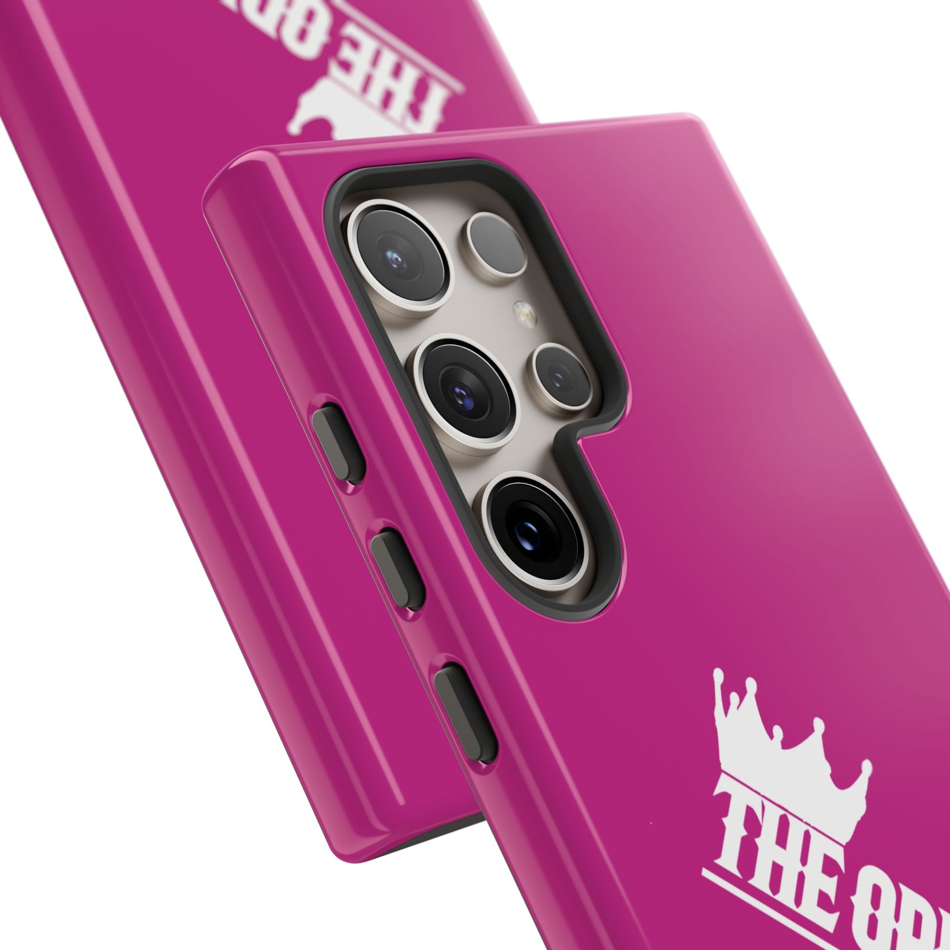 Pink phone case with white THE ORIGINAL print – Christian streetwear style