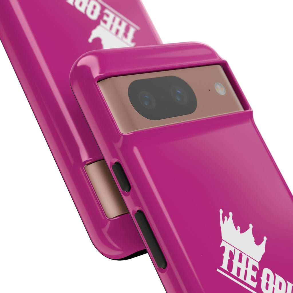 Pink phone case with white THE ORIGINAL print – Christian streetwear style