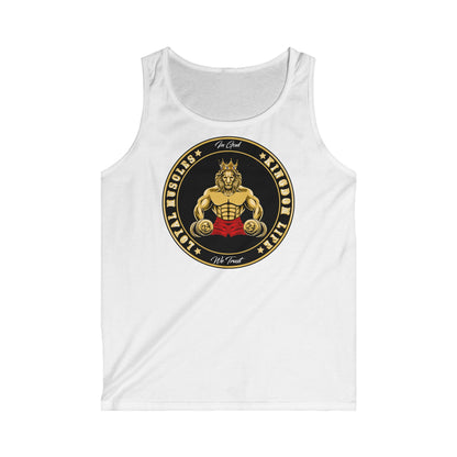 Front view of LOYAL MUSCLE men’s tank top – Christian summer gymwear