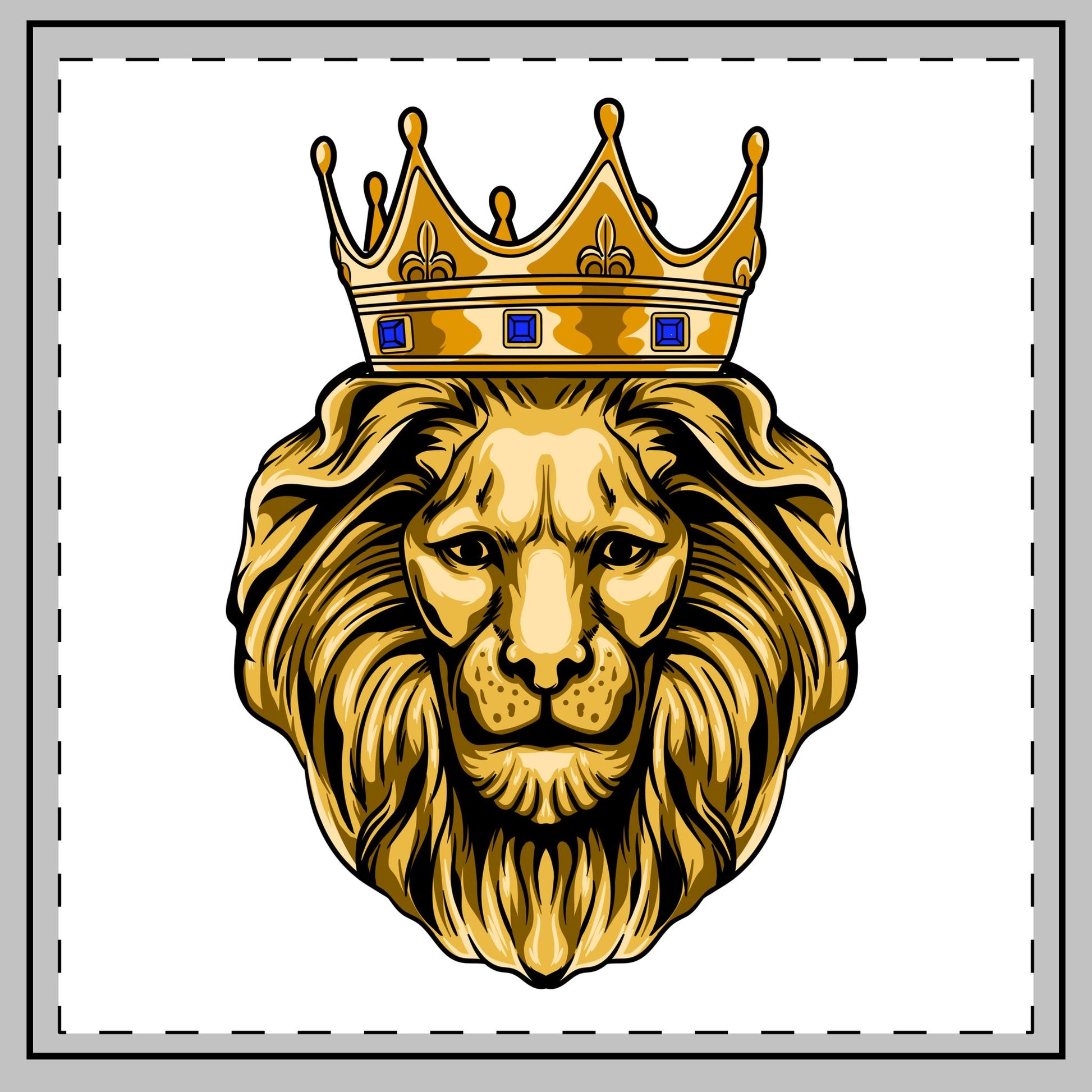 White pillow from The Original with our imprint GOLD LION for stylish faith decor