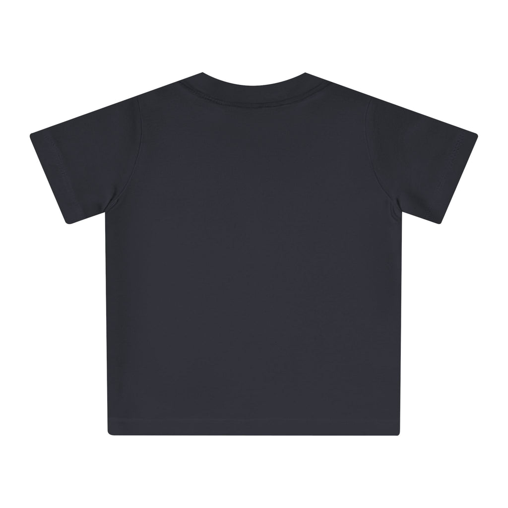 Back of LOYAL PRINCE organic cotton baby t-shirt in black – Christian faithwear