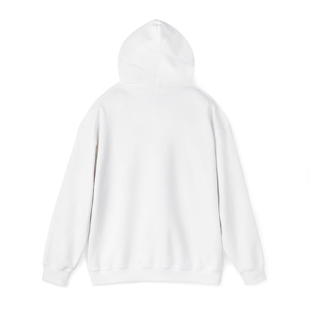 Back view of JOYFUL hoodie – soft cotton blend and adjustable hood
